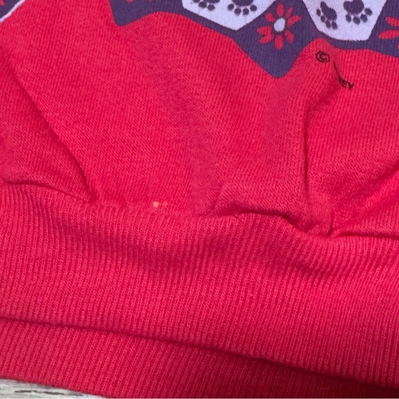 Vintage Disney 101 Dalmations Crewneck Fleece Sweatshirt pink purple 6X - Picture 8 of 9